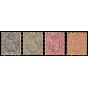 Cuba Telégrafos 73/76 1892 Escudo de España MH 