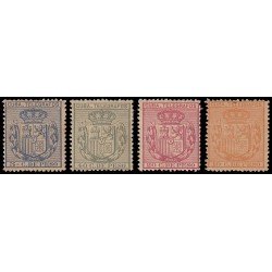 Cuba Telégrafos 73/76 1892 Escudo de España MH Cuba Telégrafos 73/76 1892 Escudo de España MH