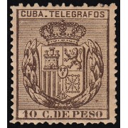 Cuba Telégrafos 78 1894 Escudo de España MNH 