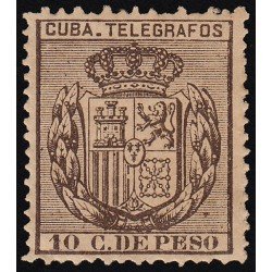 Cuba Telégrafos 78 1894 Escudo de España MNH Cuba Telégrafos 78 1894 Escudo de España MNH