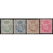 Cuba Telégrafos 81/84 1896 Escudo de España MH 