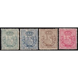 Cuba Telégrafos 81/84 1896 Escudo de España MH Cuba Telégrafos 81/84 1896 Escudo de España MH
