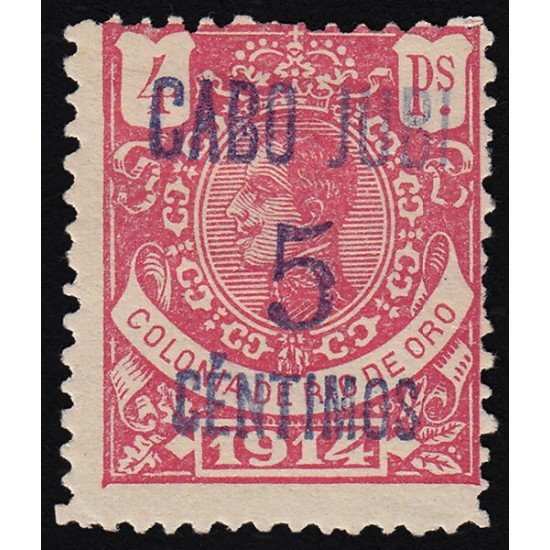 Cabo Juby 1 1916 Sello de Río de Oro de 1914 habilitados MH Cabo Juby 1 1916 Sello de Río de Oro de 1914 habilitados MH