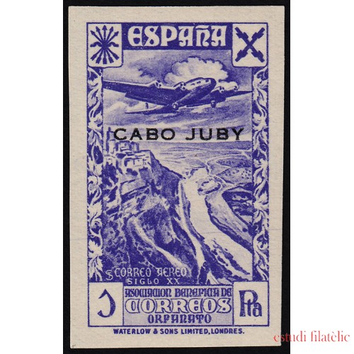 Cabo Juby Beneficencia 5 s/d 1938 Historia del Correo  MH