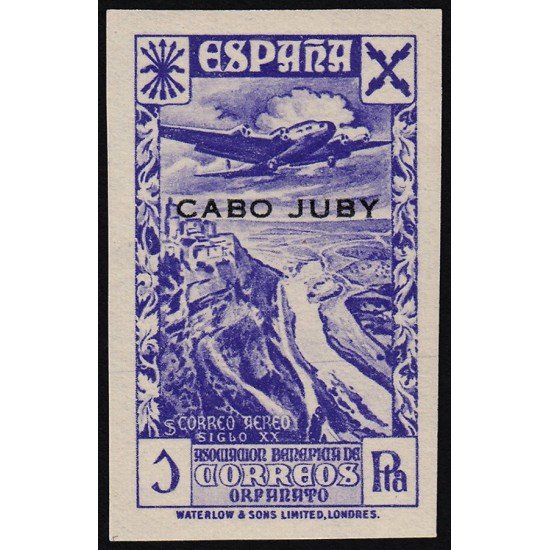 Cabo Juby Beneficencia 5 s/d 1938 Historia del Correo MH Cabo Juby Beneficencia 5 s/d 1938 Historia del Correo MH