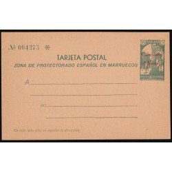 Cabo Juby Enteros Postales 1 1934 Tipos de Marruecos Habilitados Cabo Juby Enteros Postales 1 1934 Tipos de Marruecos Habilitados