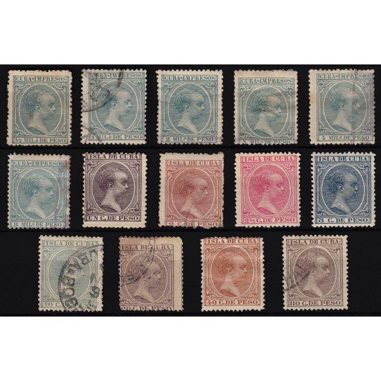 Cuba 140/53 1896-1897 Alfonso XIII Usados Cuba 140/53 1896-1897 Alfonso XIII Usados