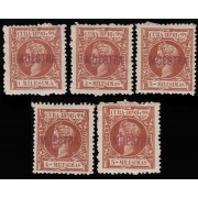 Cuba 159/63 M 1898 Alfonso XIII  MH