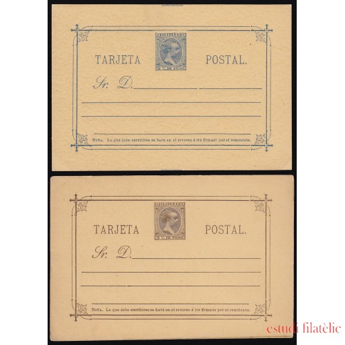 Filipinas Philippines Entero Postal 10/11 1896 AlfonsoXIII 