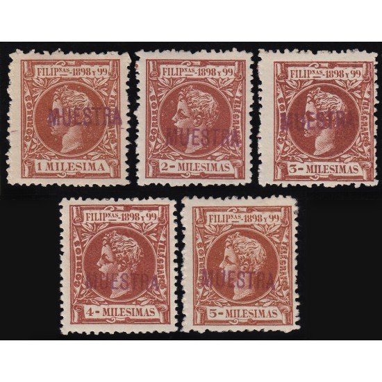 Filipinas Philippines 131/35 M MUESTRA 1898 Alfonso XIII MH Filipinas Philippines 131/35 M MUESTRA 1898 Alfonso XIII MH
