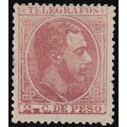 Filipinas Philippines Telégrafos 10 1886-1888 Alfonso XII MNH