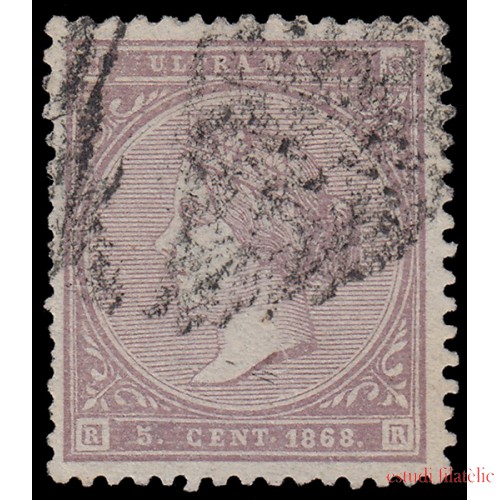 Antillas Antilles 12A 1868 Isabel II Usado