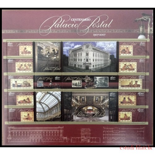 Mexico 2260/75 2007 100° del Palacio Postal MNH
