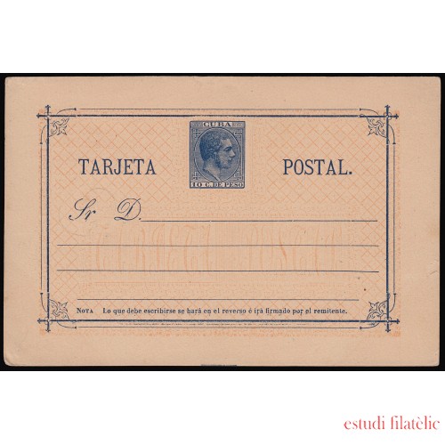 Cuba Entero Postal 19 1882 Alfonso XII
