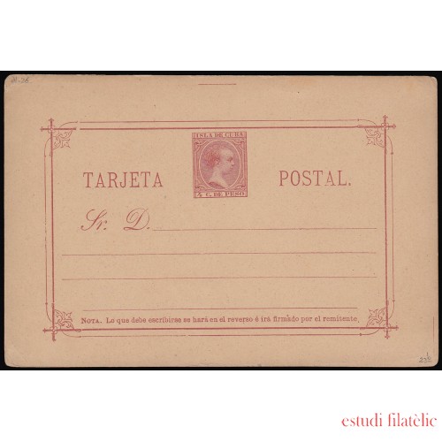 Cuba Entero Postal 26 1890 Alfonso XIII