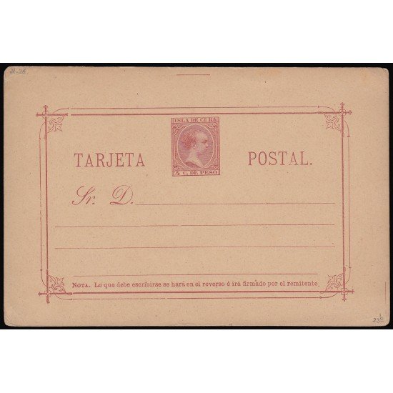 Cuba Entero Postal 26 1890 Alfonso XIII Cuba Entero Postal 26 1890 Alfonso XIII
