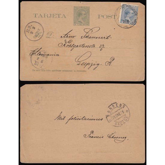 Cuba Entero Postal 27 1892-1896 Alfonso XIII Cuba Entero Postal 27 1892-1896 Alfonso XIII
