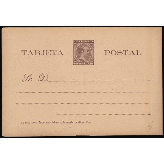 Cuba Entero Postal 29 1894-1896 Alfonso XIII Cuba Entero Postal 29 1894-1896 Alfonso XIII