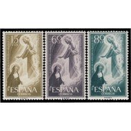 España Spain 1206/08 1957 Centenario de la Fiesta del Sagrado Corazón de Jesús MNH