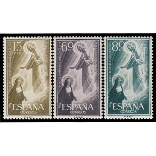 España Spain 1206/08 1957 Centenario de la Fiesta del Sagrado Corazón de Jesús MNH España Spain 1206/08 1957 Centenario de la Fiesta del Sagrado Corazón de Jesús MNH