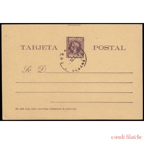 Cuba Entero Postal 33 1898 Alfonso XIII 