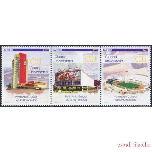 Mexico 2286/88 2007 Ciudad Universitario Patrimonio cultural de la Humanidad mnh