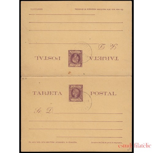 Cuba Entero Postal 37 1898 Alfonso XIII 
