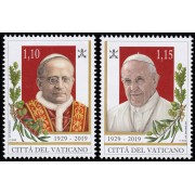 Vaticano 1811/12 2019 Retratos. Papa Pío XI y Papa Francisco MNH 