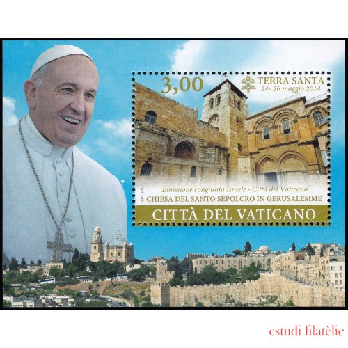 Vaticano F1702 2015 Hoja. Viajes apostólicos del Papa Francisco  MNH