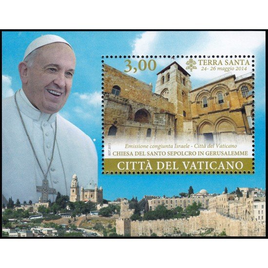 Vaticano F1702 2015 Hoja. Viajes apostólicos del Papa Francisco  MNH