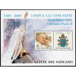 Vaticano HB 22 2000 Retrato S.S. el Papa Juan Pablo II. Año Santo 2000 MNH Vaticano HB 22 2000 Retrato S.S. el Papa Juan Pablo II. Año Santo 2000 MNH