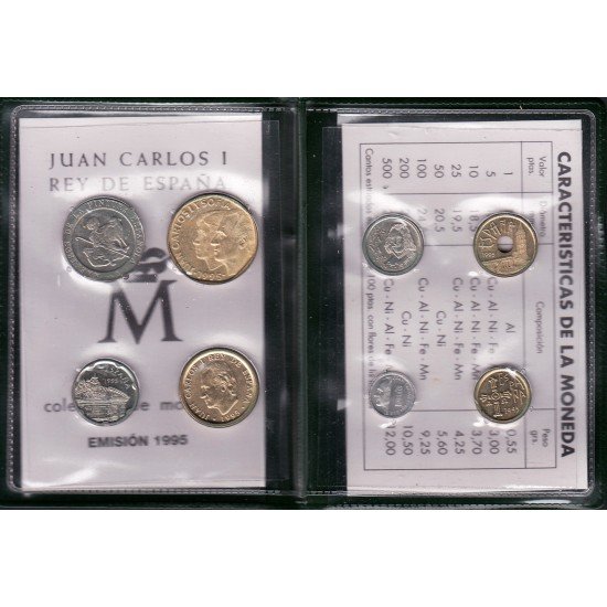España Spain Cartera Oficial Pesetas 1995 Juan Carlos I FNMT España Spain Cartera Oficial Pesetas 1995 Juan Carlos I FNMT