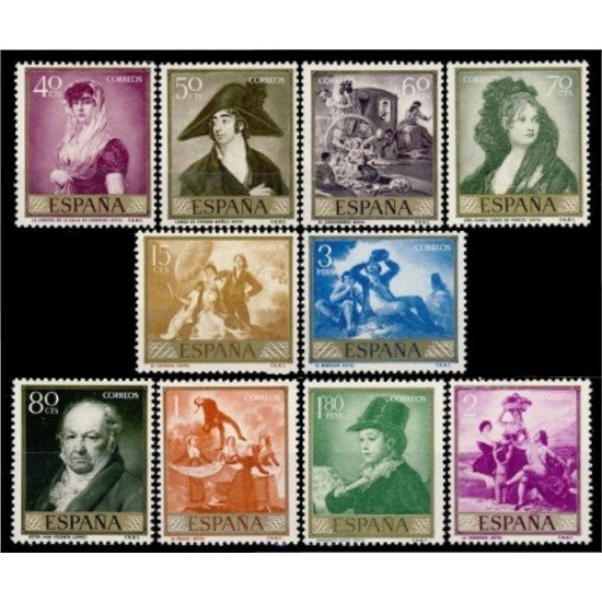 España Spain 1210/19 1958 Goya MNH España Spain 1210/19 1958 Goya MNH