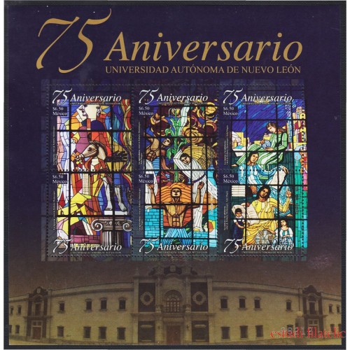 Mexico 2397/02 2008 75 Años de la Universidad Autónoma de Nuevo León MNH