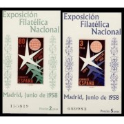 España Spain 1222/23 1958 Exposición Filatélica Nacional MNH