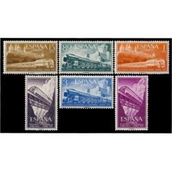 España Spain 1232/37 1958 XVII Congreso Internacional de Ferrocarriles Lujo MNH España Spain 1232/37 1958 XVII Congreso Internacional de Ferrocarriles Lujo MNH