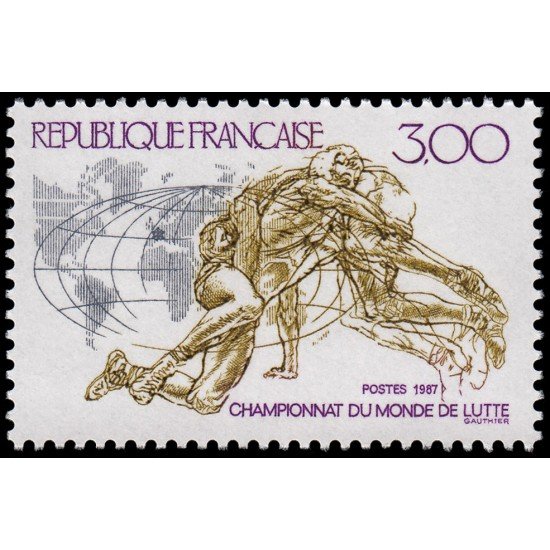 France Francia 2482 1987 Campeonatos del mundo de Lucha MNH France Francia 2482 1987 Campeonatos del mundo de Lucha MNH