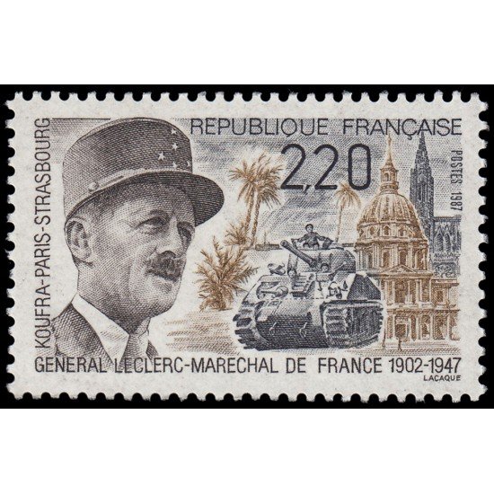 France Francia 2499 1987 General Leclerc MNH France Francia 2499 1987 General Leclerc MNH