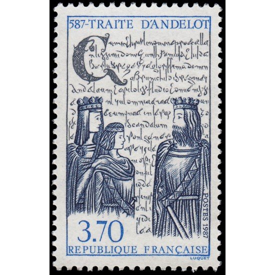France Francia 2500 1987 Tratado Andelot MNH