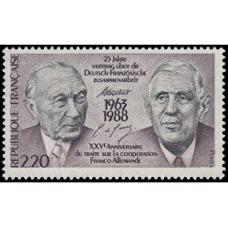 France Francia 25011988 Tratado de cooperación franco-alemana MNH France Francia 25011988 Tratado de cooperación franco-alemana MNH