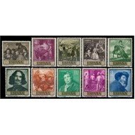 España Spain 1238/47 1959 Diego Velázquez MNH