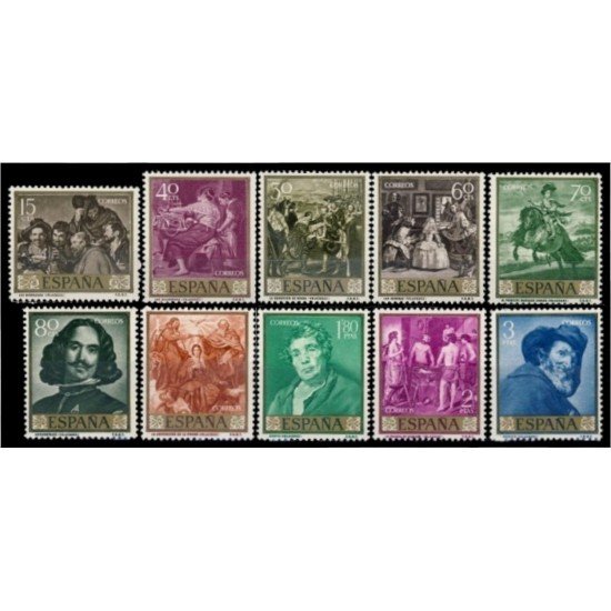 España Spain 1238/47 1959 Diego Velázquez MNH España Spain 1238/47 1959 Diego Velázquez MNH
