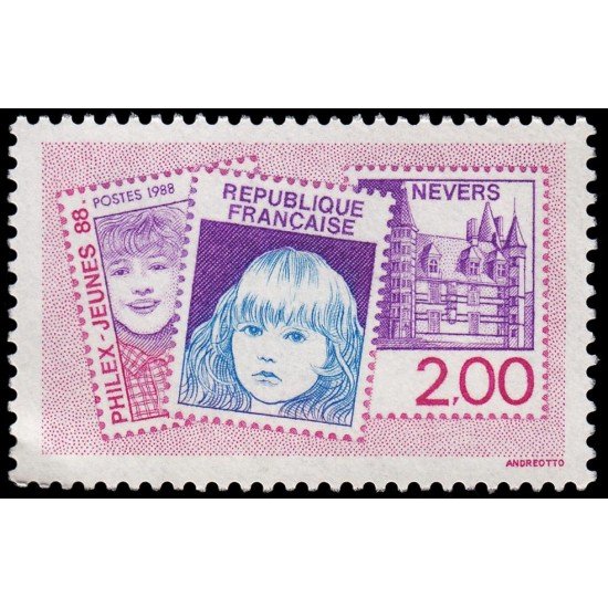 France Francia 2529 1988 Exposición  filatélica de jóvenes MNH