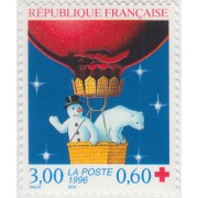 France Francia Nº 3039 1996 Cruz Roja, lujo