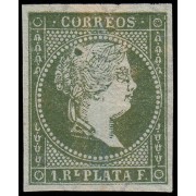 Antillas Antilles 2 1855 Isabel II MH
