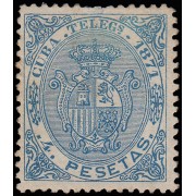 Cuba Telégrafos 19 1871 Escudo de España MH