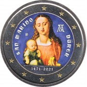 San Marino  2021 2 € euros conmemorativos Color Durero