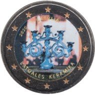 Letonia 2020 2 € euros conmemorativos Color Cerámica
