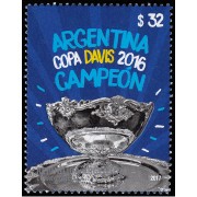 Argentina  3177 2017 Argentina Campeón de la Copa Davis MNH