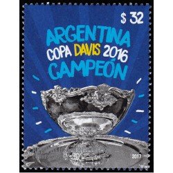 Argentina 3177 2017 Argentina Campeón de la Copa Davis MNH Argentina 3177 2017 Argentina Campeón de la Copa Davis MNH